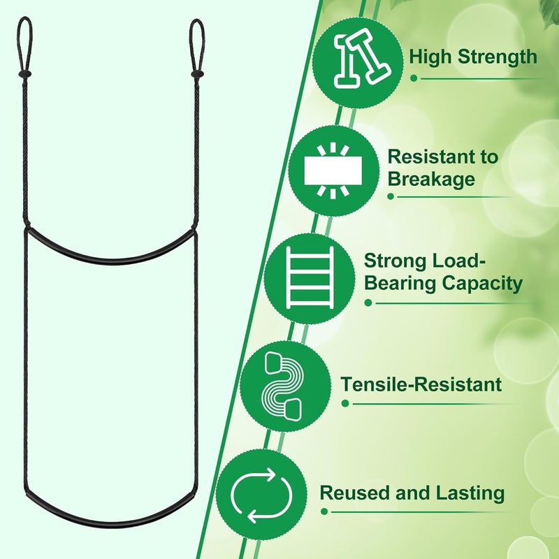 Anglekai 2-Step Climbing Aider for Hunting, 2-Step Climbing Stick Aider Rope Ladder for Tree Stand with 2 Adjustable Hook - Image 3